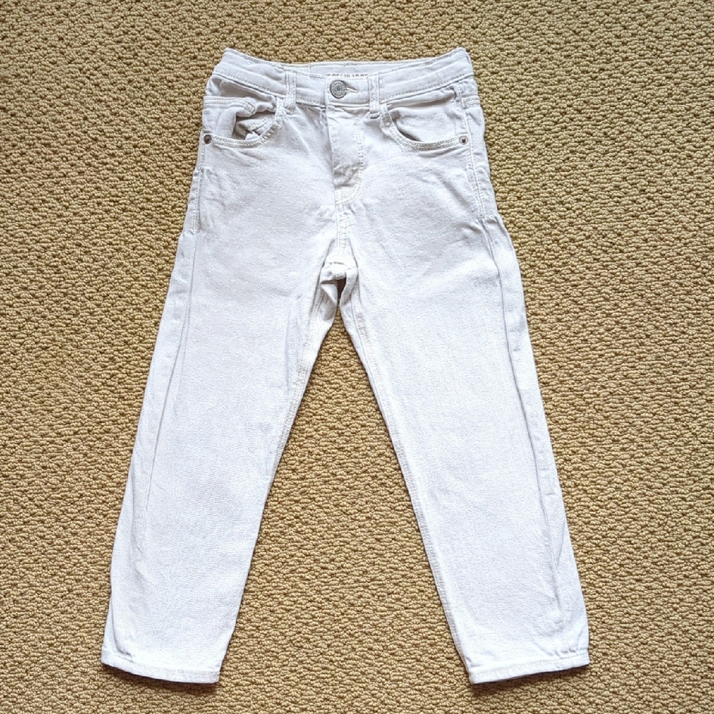 Zara | The Regular Denim Cream Jeans
